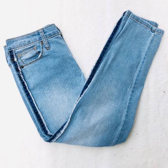 jeans with frayed sides